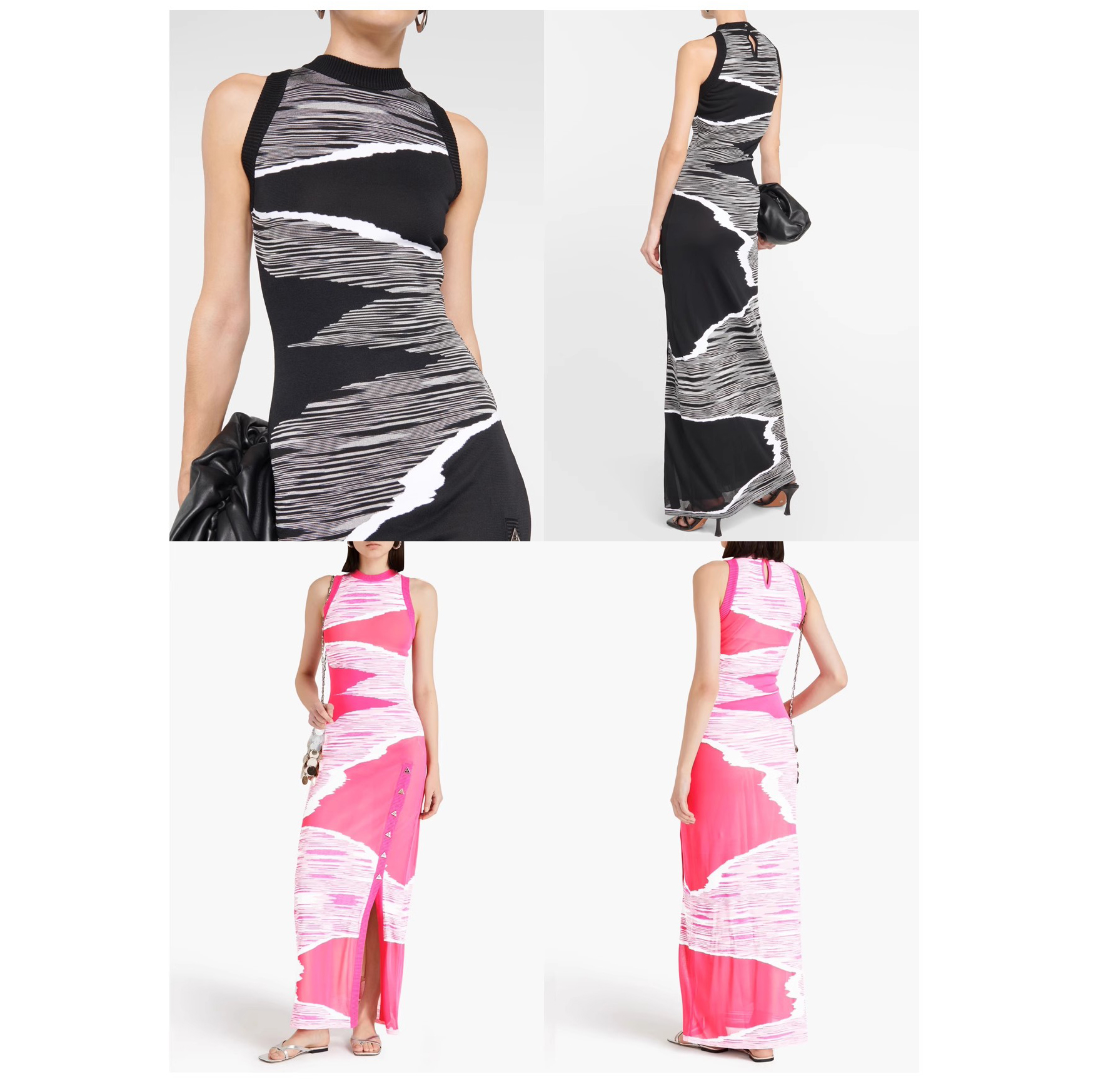 Custom Abstract Art Slit Design Dress Factory (6)