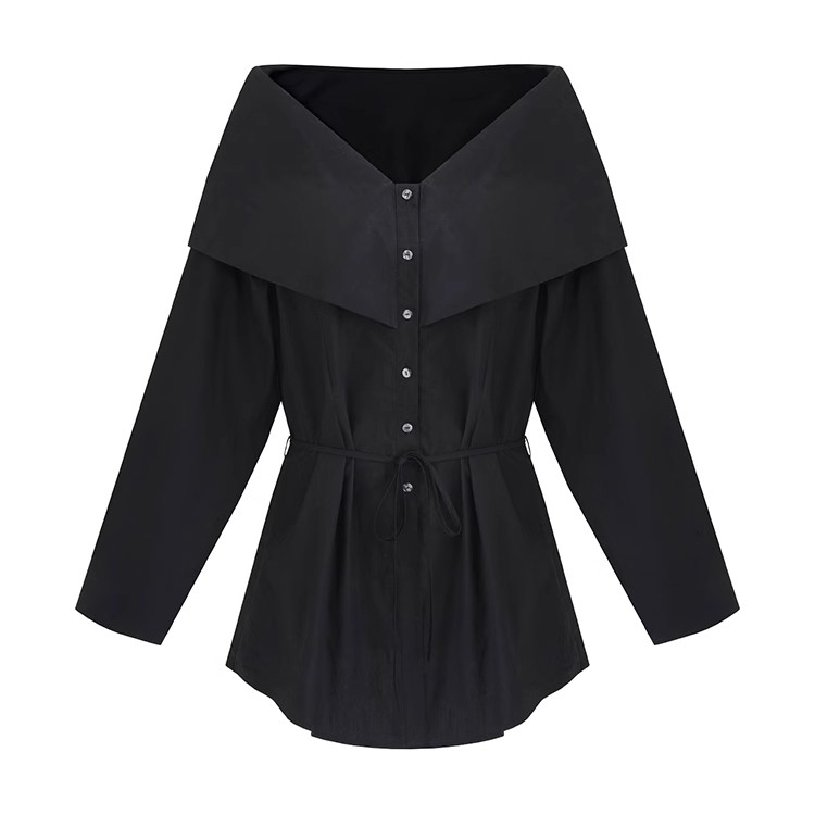 Custom Black Shirt Simple Top Manufacturer (2)