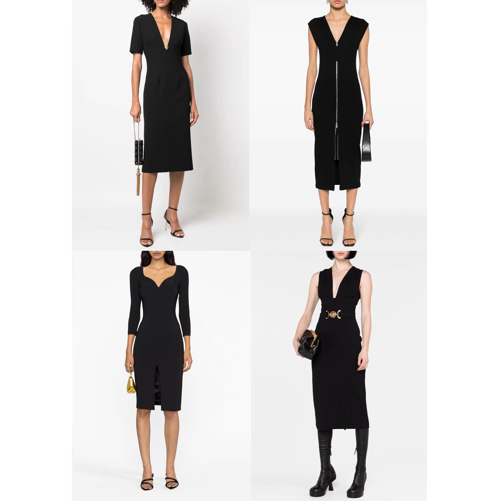 Custom Black Simple Work Wear Dress Factor (6)