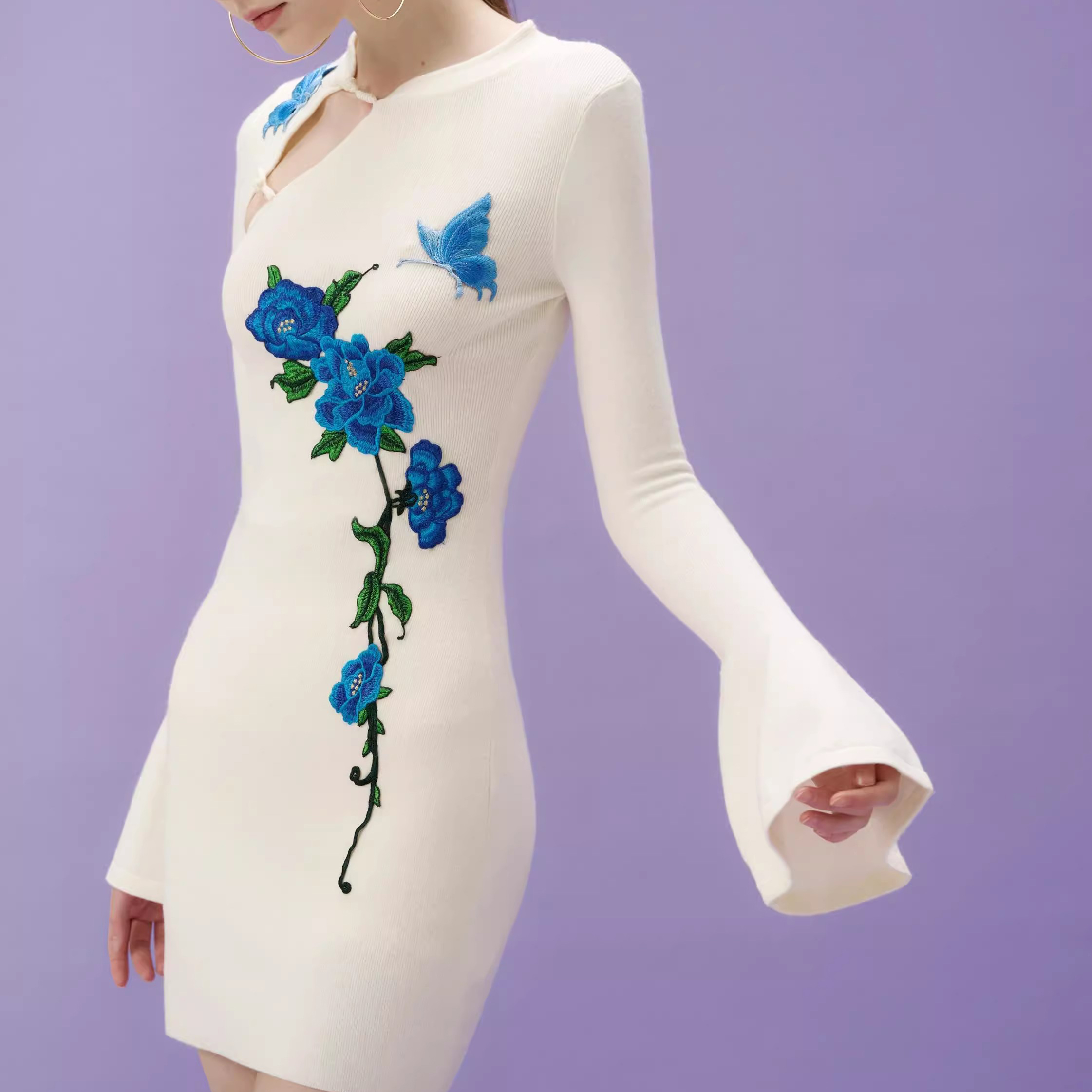 Custom Floral Embroidered Dress Manufacturer (4)