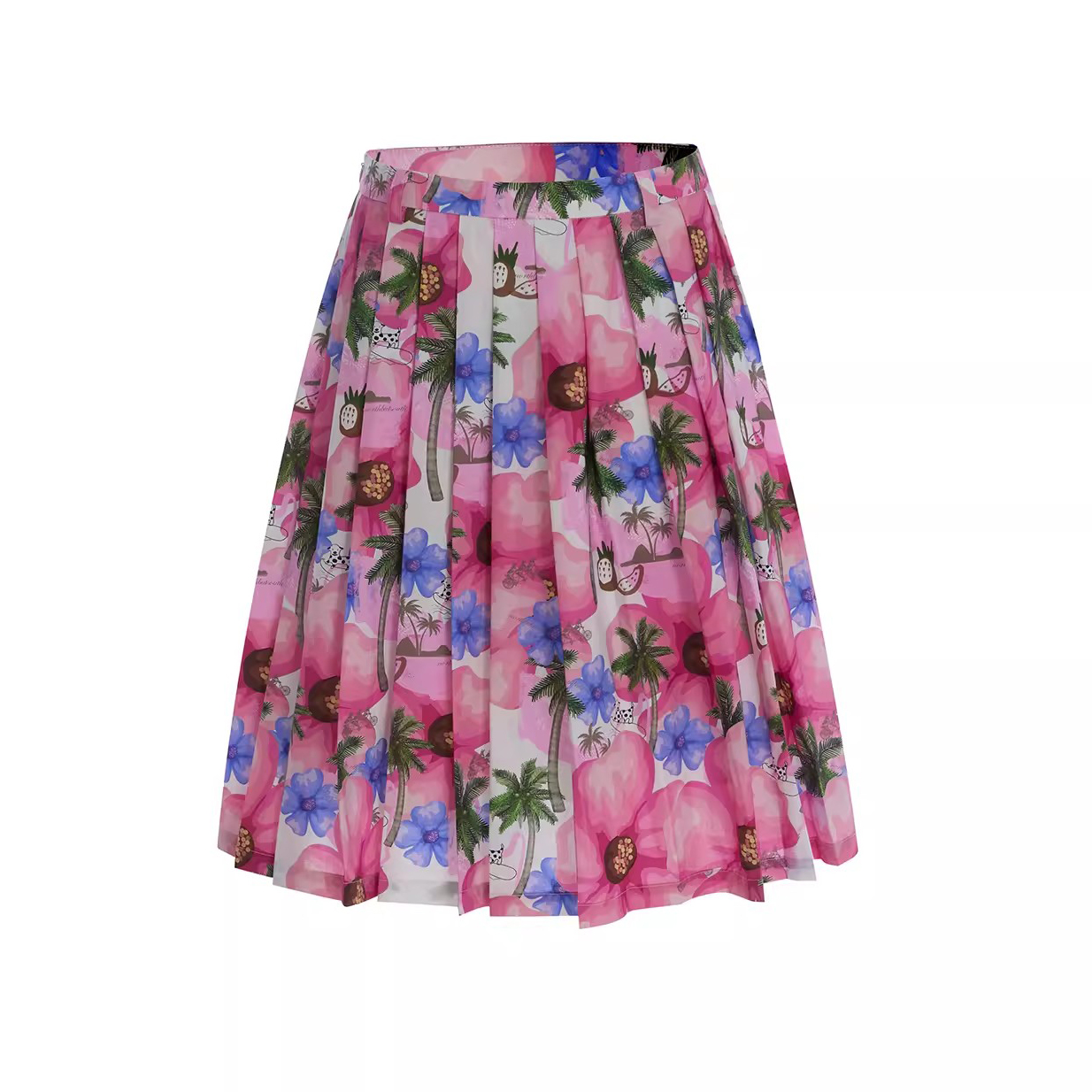 Custom Island Print Pleated Skirt Manufacturer (6)