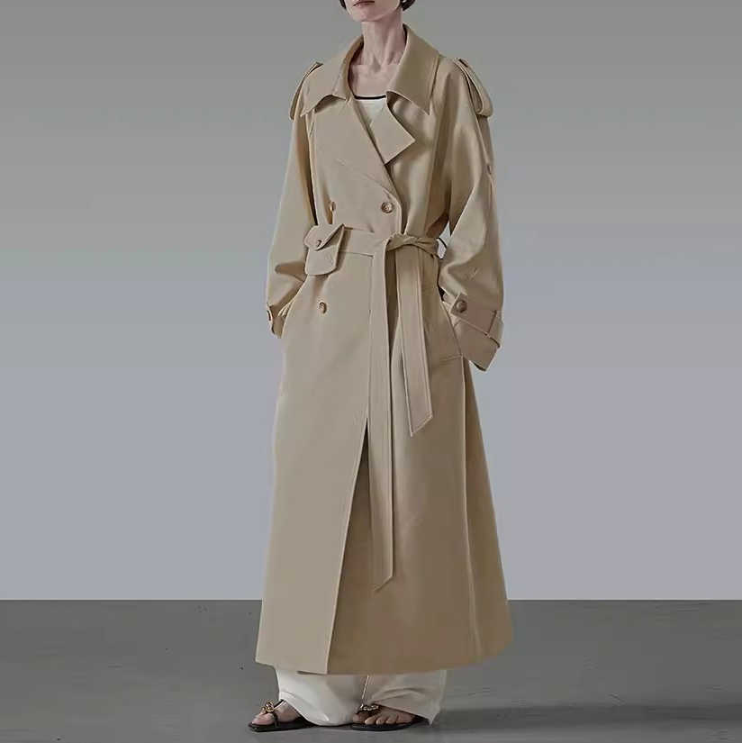 Custom Khaki Pocket Trench Coat Manufacturer (7)