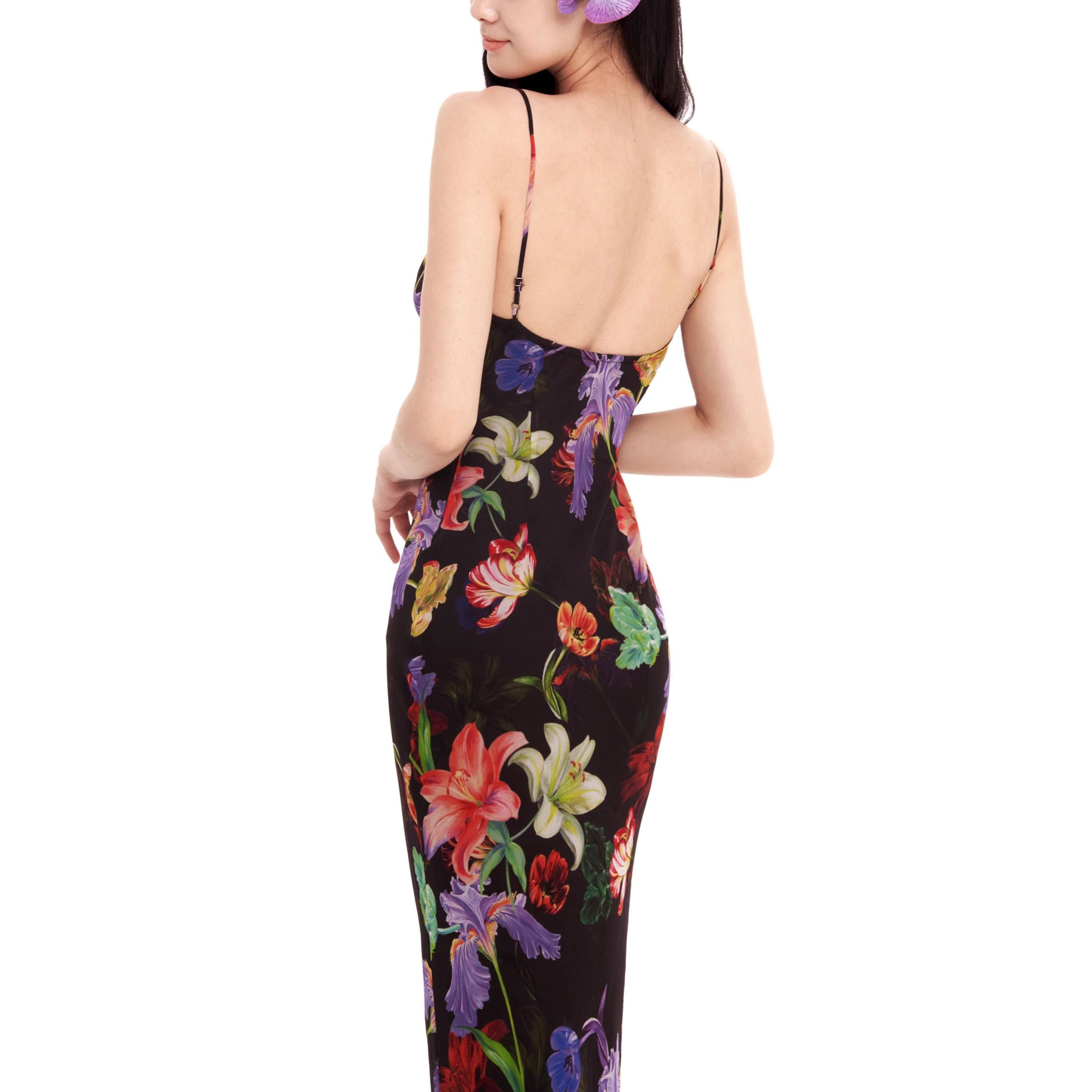 Custom Printed Floral Long Dress Manufacturer (3)