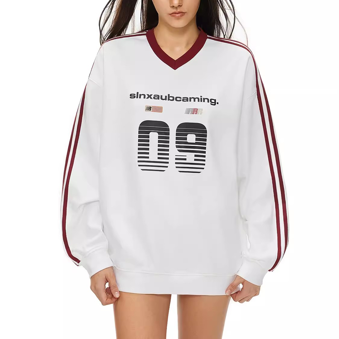 Custom Printed Sweatshirt Loose Sports Top Factory (4)