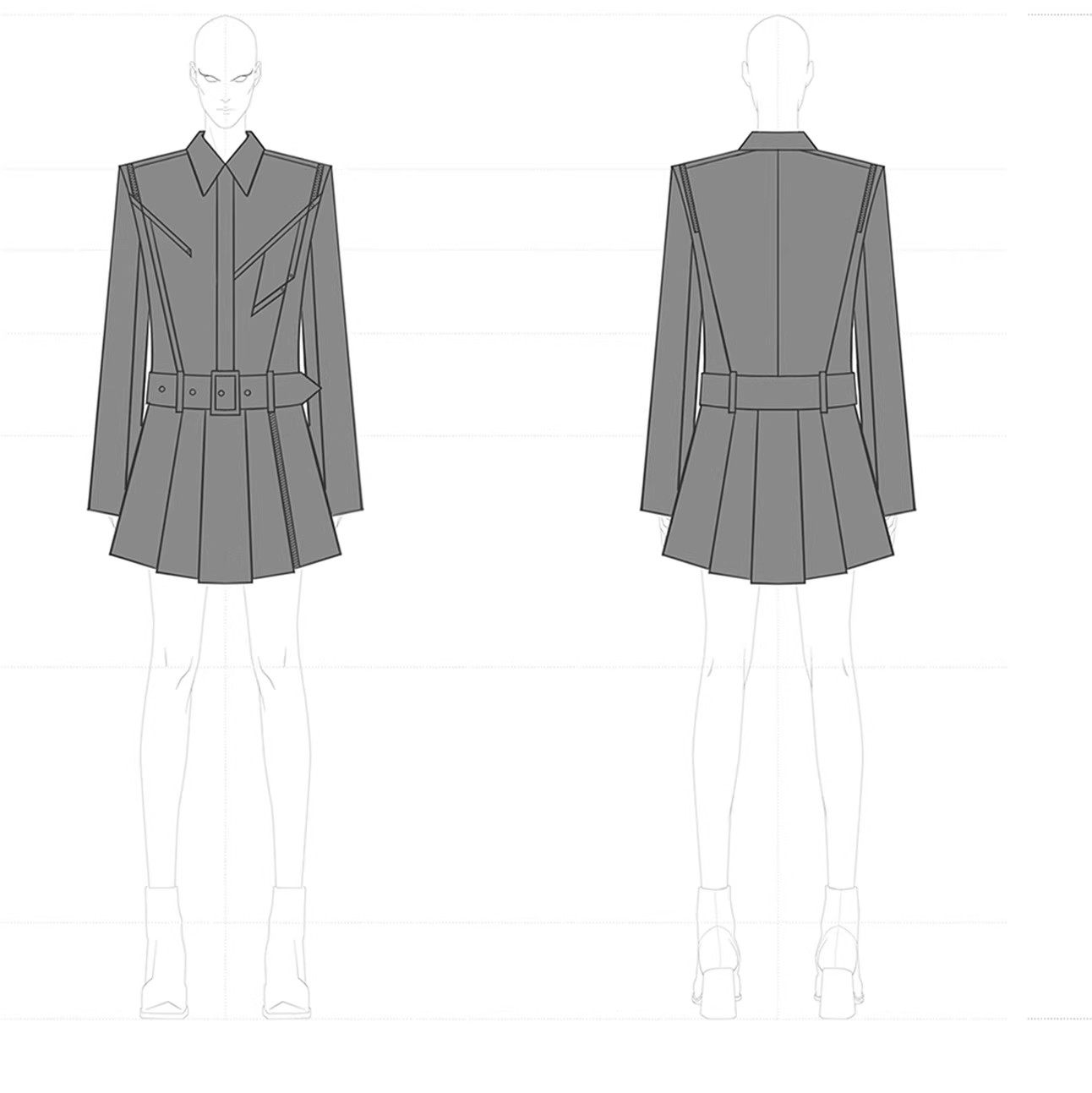 Customized Zipper Split Shirt Dresses Women Manufacturer
